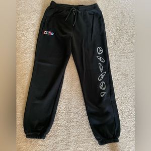Converse fleece sweatpants, size Medium, black